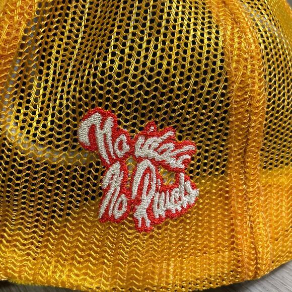 Vintage Otto Trucker Hat Yellow Mesh Snapback Cap Adjustable Unisex HTHN HSE - Picture 6 of 10